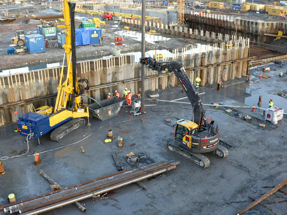Steel core piles