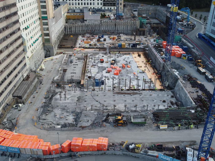 Jet grouting, DSM, Anchors - Radiumhospitalet