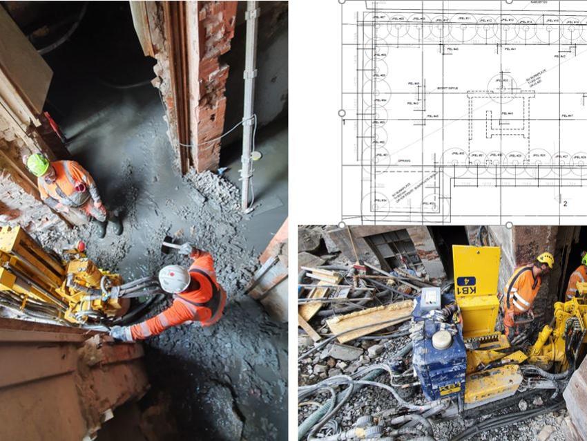 Underpinning of existing building
