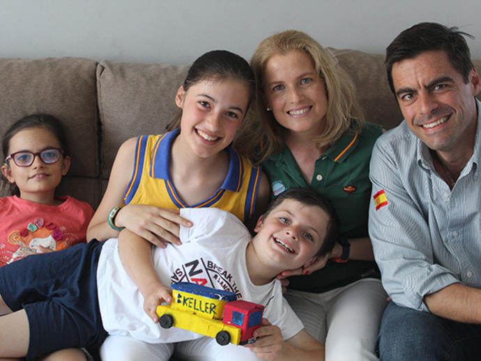 Keller family with Keller toy truck